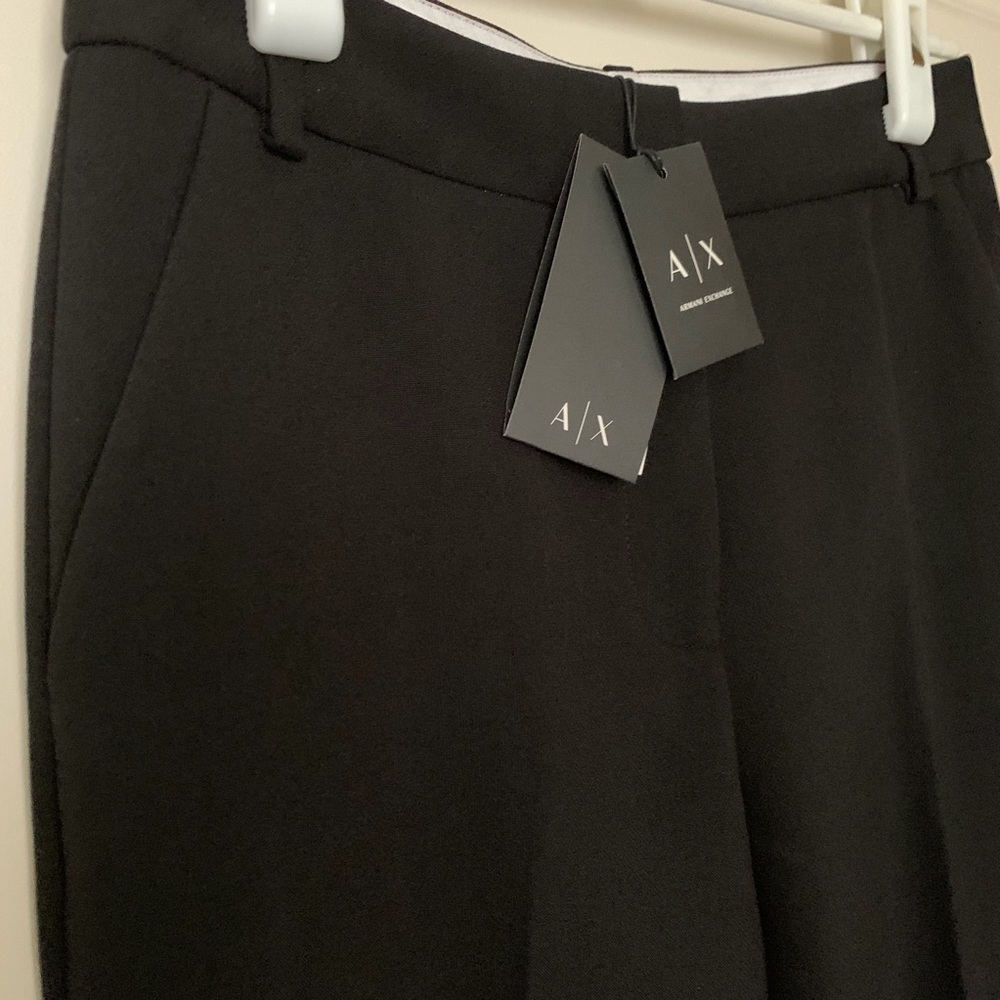 NWT Armani Exchange Black Modern Slim Trouser Pants - Picture 6 of 10